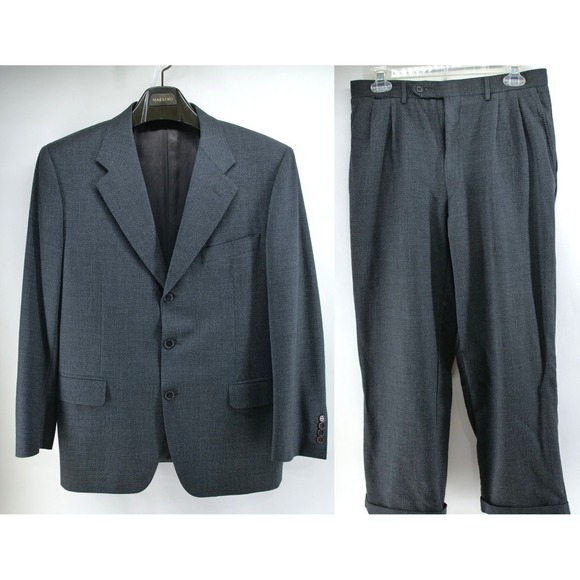 Canali‎ Milano Wool Suit Men's Size 42 Gray 2 piece Blazer Trousers